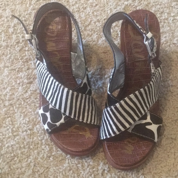 Sam Edelman sling back heels, Holstein pattern. - Picture 2 of 5